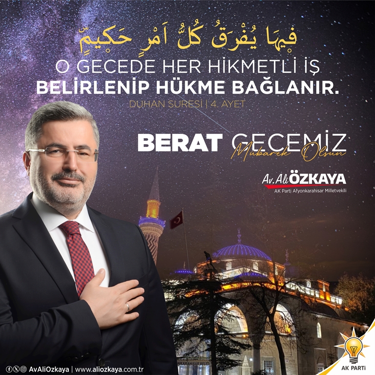 “Berat Gecesi, Kurtuluşumuza Vesile Olsun”